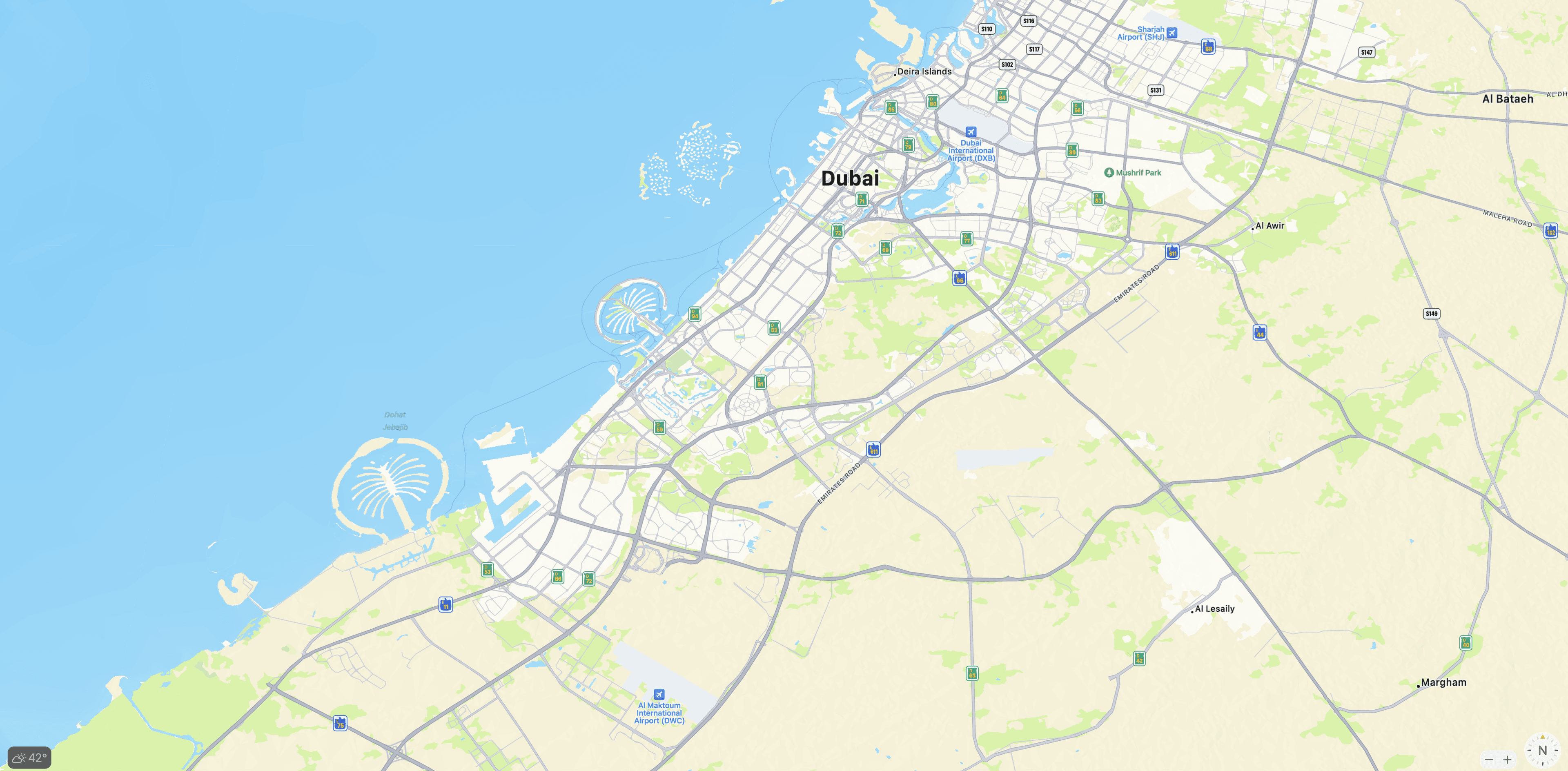 Dubai map